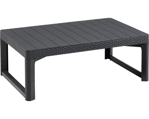 Rechthoekige tuintafel van kunststof in rotanlook