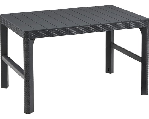 Rechthoekige tuintafel van kunststof met rotanlook
