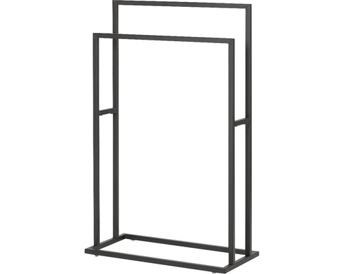 Vrijstaande handdoekhouder met twee stangen van metaal