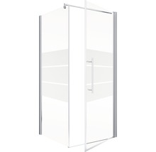 Hoekdouche met glazen wand en deur