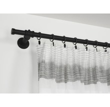 GARDINIA Industrial Home ringen met haken zwart ø 33 mm 10 stuks