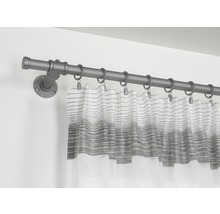 GARDINIA Industrial Home ringen met haken zilver ø 33 mm 10 stuks