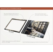 Canvasfoto met frame van MDF-materiaal, diepte circa 2 cm, canvas met linnenstructuur