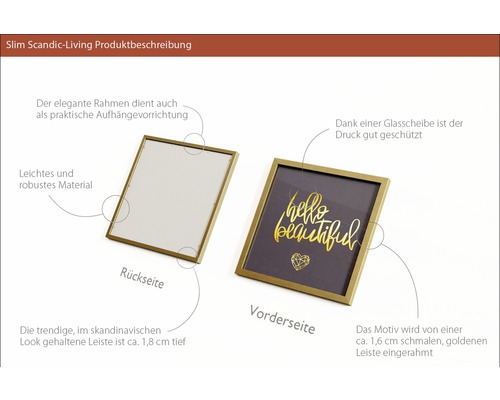 Fotolijst met print, voor- en achterkant