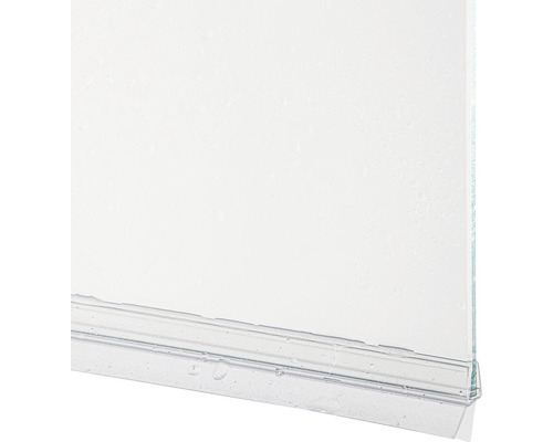 Helder glas met kunststof profiel