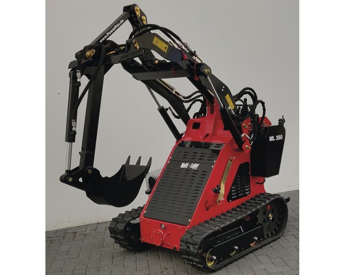 Minibagger met rupsbanden