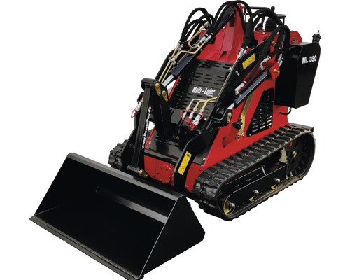 Compacte minilader met schep