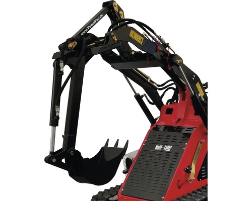 Graafmachine-aanbouwdeel voor minitractor met schep