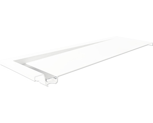 Witte metalen vensterbank
