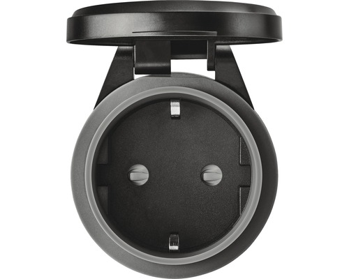 Contactdoos met beschermingscontact en klapdeksel