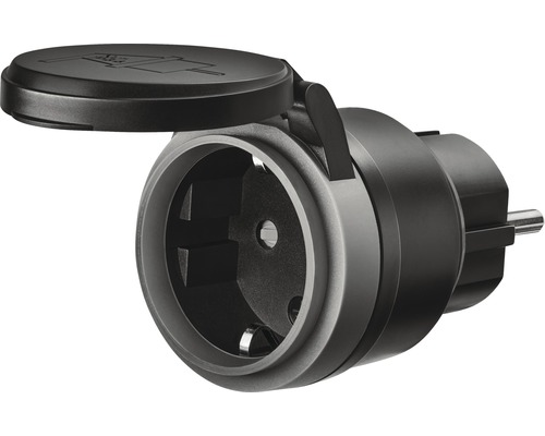 Stopcontact met beschermingscontact en klapdeksel