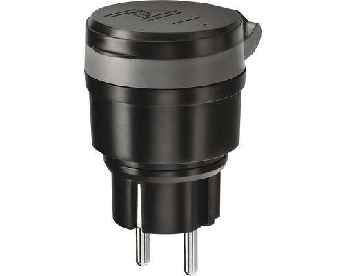 Stekkeradapter met beschermingscontact en klapdeksel