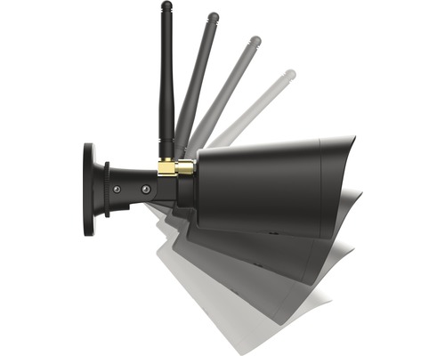 Verstelbare bewakingscamera met antenne voor flexibele uitlijning