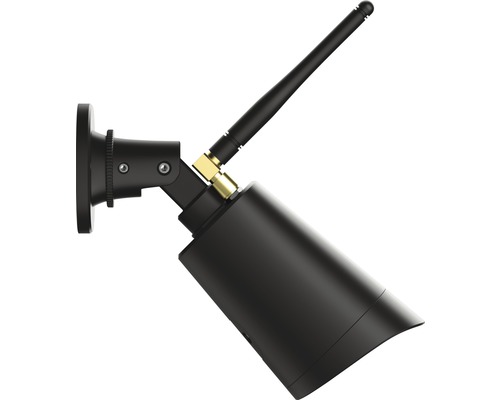 Beveiligingscamera met antenne en muurbeugel