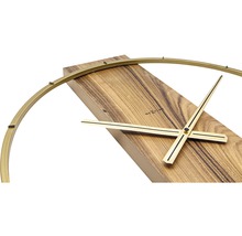 Nextime wandklok van hout en metaal