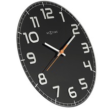 NEXTIME Wandklok Classy Round zwart ø 30 cm