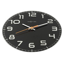 NEXTIME Wandklok Classy Round zwart ø 30 cm