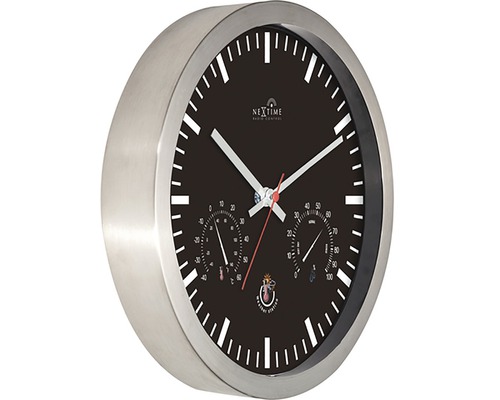 Nextime radiogestuurde wandklok met thermometer en hygrometer
