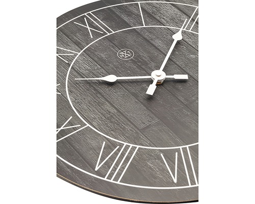 Detail van een wandklok met Romeinse cijfers