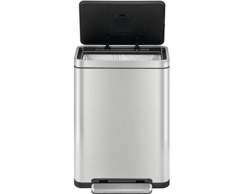 Stalen pedaalemmer met open deksel