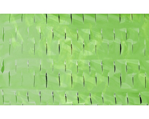 Close-up van een groene geperforeerde plaat.