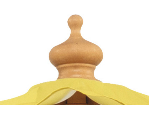 Detail van een houten parasoltop