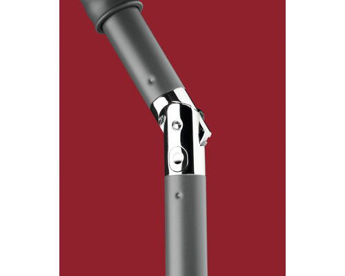 Detailopname van een metalen parasolscharnier