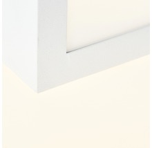 Detailaanzicht van een hoek van een witte lamp