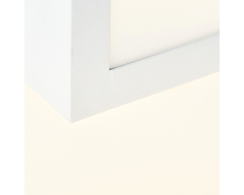 Detailaanzicht van een hoek van een witte lamp