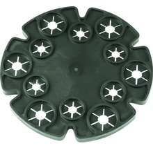 Rond opbergbakje met twaalf uitsparingen voor organisatie