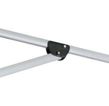 Detailopname van een feesttentframe met verbindingsstuk