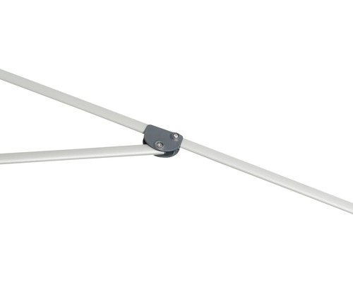 Gedetailleerde opname van een verbindingsstuk met schroeven op een zonnescherm