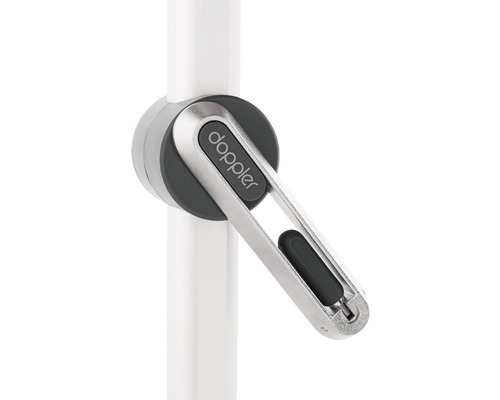 Doppler logo op een parasolbediening