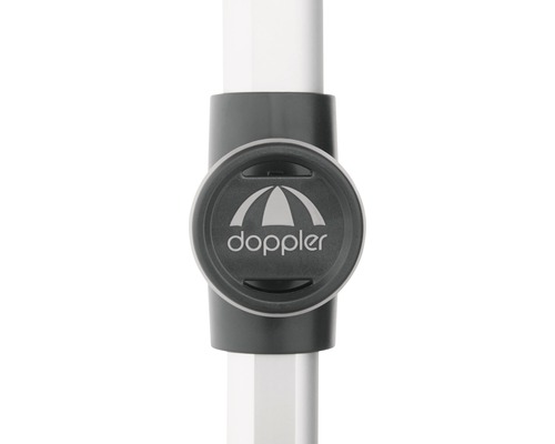 Doppler logo op een parasol