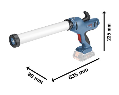 Accu-aangedreven kitspuit met maatvoering