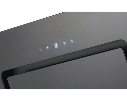 Detailopname van een afzuigkap met bedieningspaneel