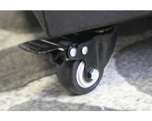 Zwenkwiel met rem voor transportapparatuur