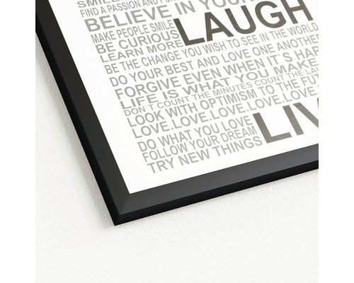 Poster met lijst met levensmotto's