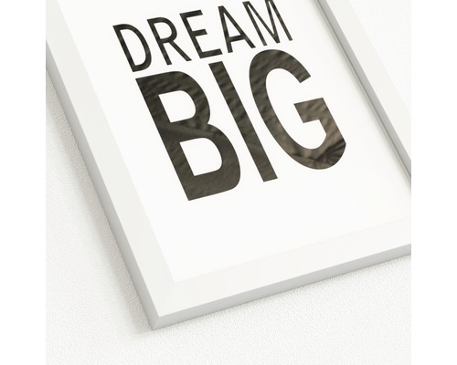 Ingelijste afbeelding met de tekst Dream Big