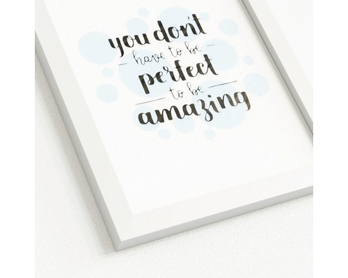 Decoratieve lijst met de tekst 'You don't have to be perfect to be amazing'