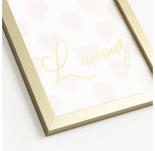 Decoratieve lijst met het woord L'amour en hartmotieven