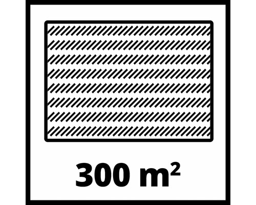 Geschikt voor een gazonoppervlak van 300 vierkante meter