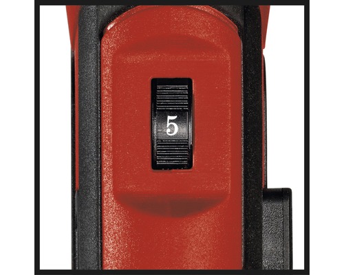 Instelwiel met het cijfer 5 op een elektrisch gereedschap