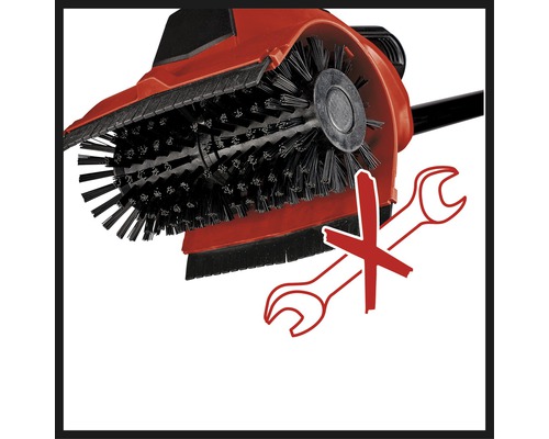 Veegmachine met symbool voor onderhoudsvrij