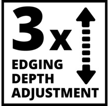 Drievoudige randdiepte-instelling