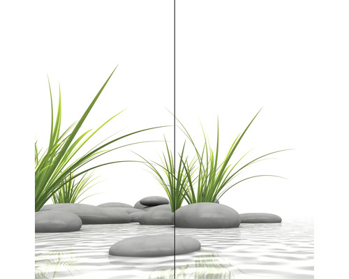 Decoratieve tuin met stenen en siergras
