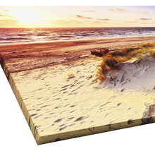 Canvasprint met strandscène bij zonsondergang