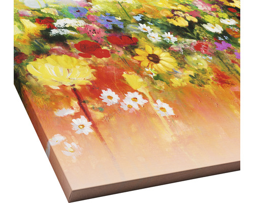 Schilderij met bloemmotief op doek