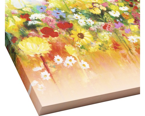 Schilderij met bloemmotief op canvas
