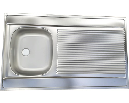 Spoelbak van roestvrij staal met afdruiprek